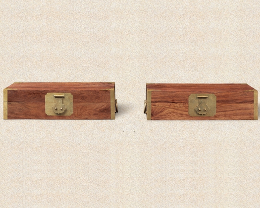 黃花梨文房盒（一對）